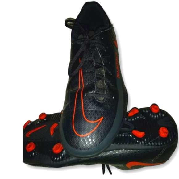 Nike Phantom GT Elite FG Black Chile Red Cleats (CK8439-060) Men's Size 6 - Picture 2 of 4